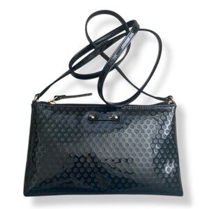 Kate Spade Beale Street Amy Crossbody WKRU2876 Black Patent Leather
